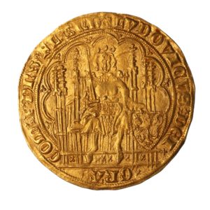 Flanders Belgium Louis De Male AD 1346-1384 Gold Ecu D'or a la chaise