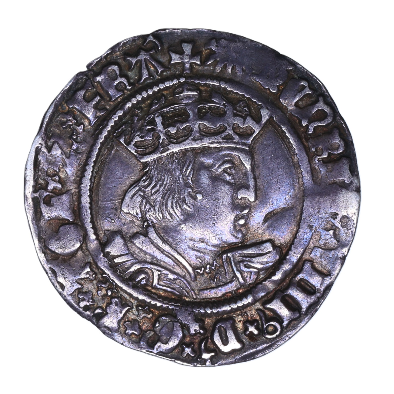 Henry VIII AD 1509-1547 Silver Groat 2nd Issue mm. sunburst *Rare*