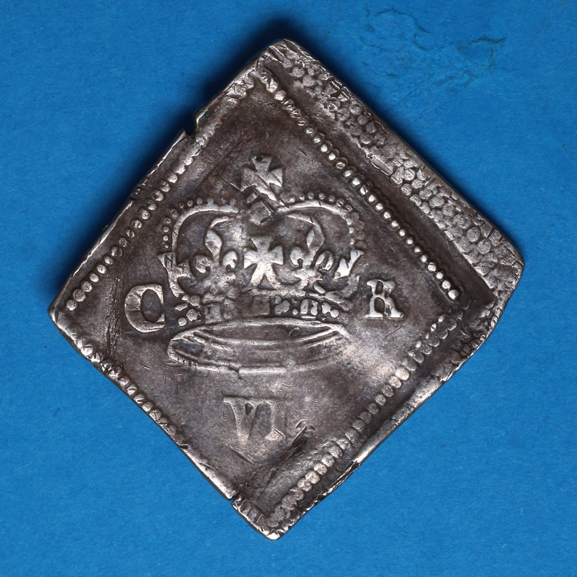 Charles I AD 1625-1649 English Civil War Siege Piece Silver Sixpence Newark AD 1646 - Image 3