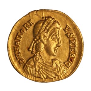 Honorius AD 393-423 Gold Solidus Rome