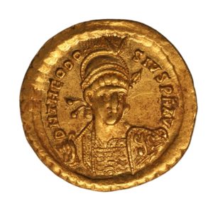 Theodosius II AD 402-450 Gold Solidus Constantinople
