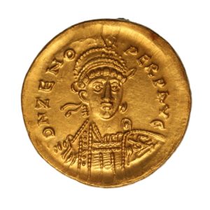 Zeno AD 476-491 Gold Solidus Constantinople 2nd reign