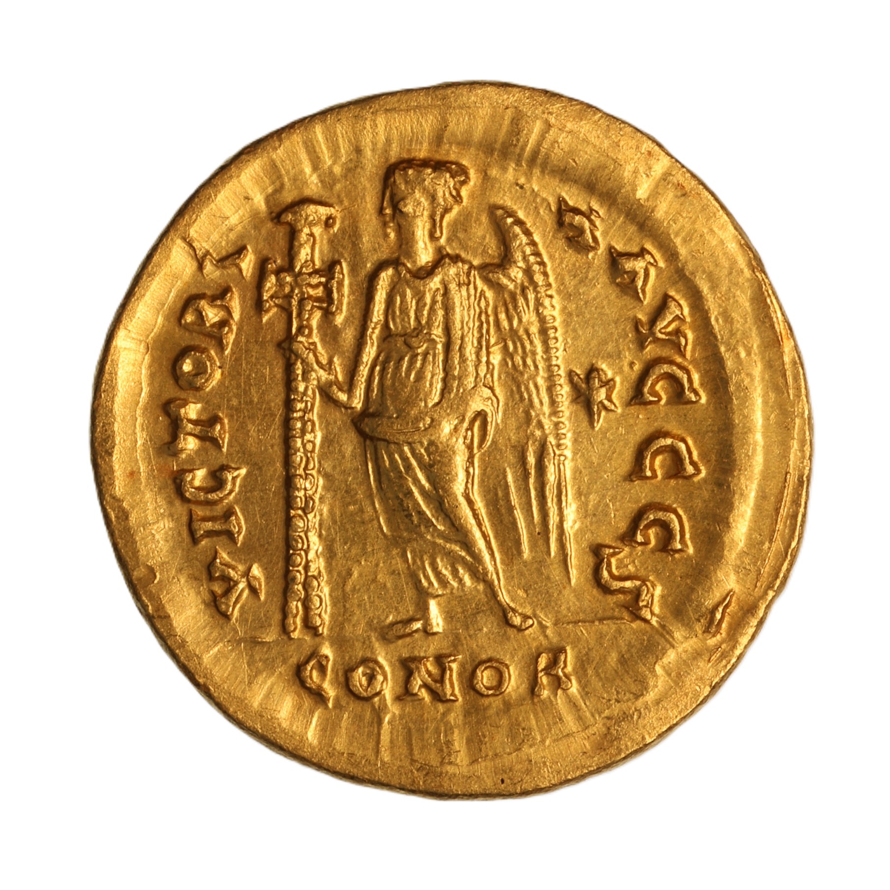 Zeno AD 476-491 Gold Solidus Constantinople 2nd reign - Image 2
