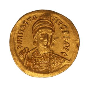 Byzantine Anastasius I AD 491-518 Gold Solidus Constantinople