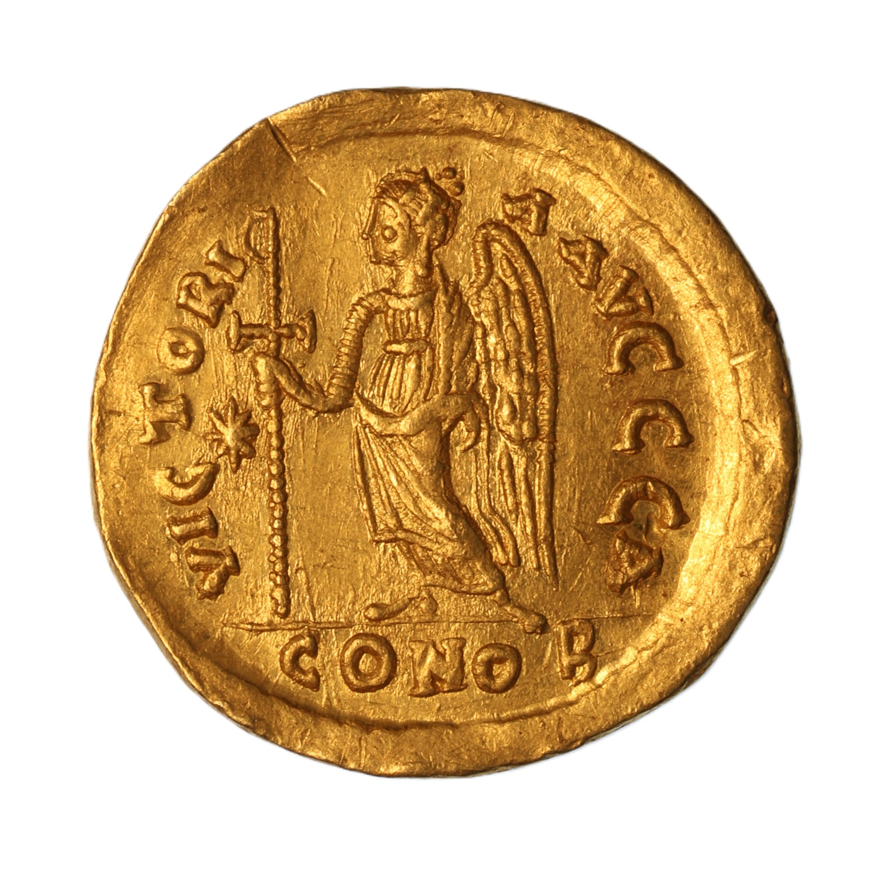 Byzantine Anastasius I AD 491-518 Gold Solidus Constantinople - Image 2