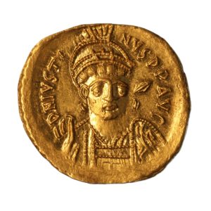 Byzantine Justin I AD 518-527 Gold Solidus Constantinople
