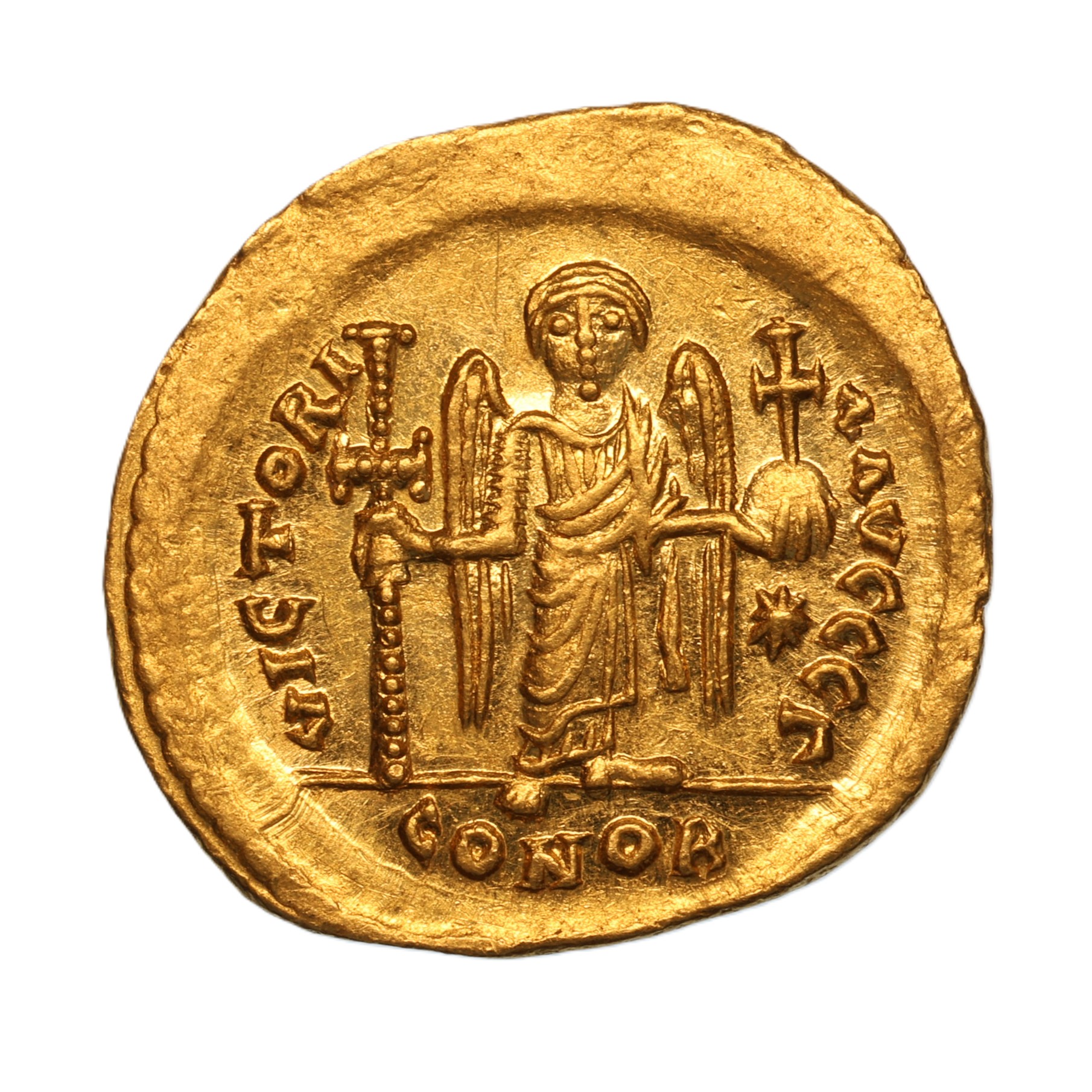 Byzantine Justin I AD 518-527 Gold Solidus Constantinople - Image 2