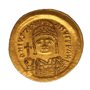 Byzantine Justinian I AD 527-565 Gold Solidus Constantinople