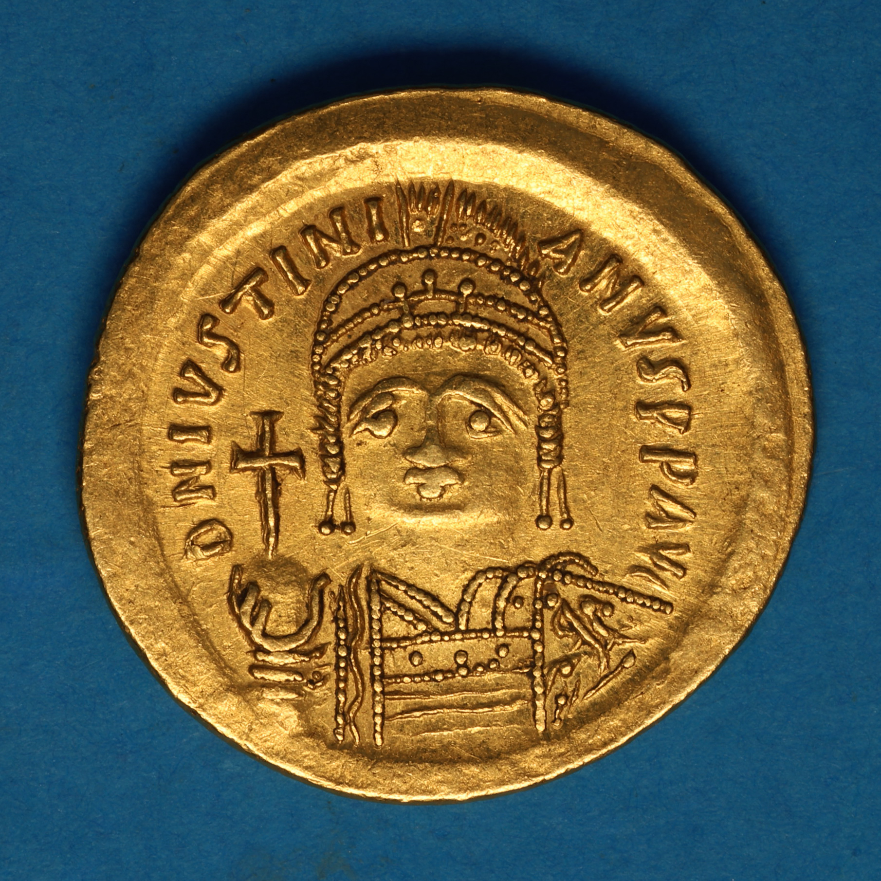 Byzantine Justinian I AD 527-565 Gold Solidus Constantinople - Image 3