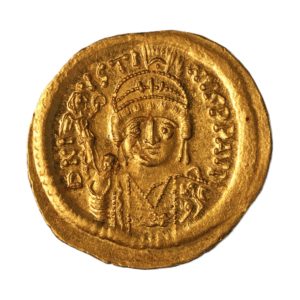 Byzantine Justin II AD 565-578 Gold Solidus Constantinople