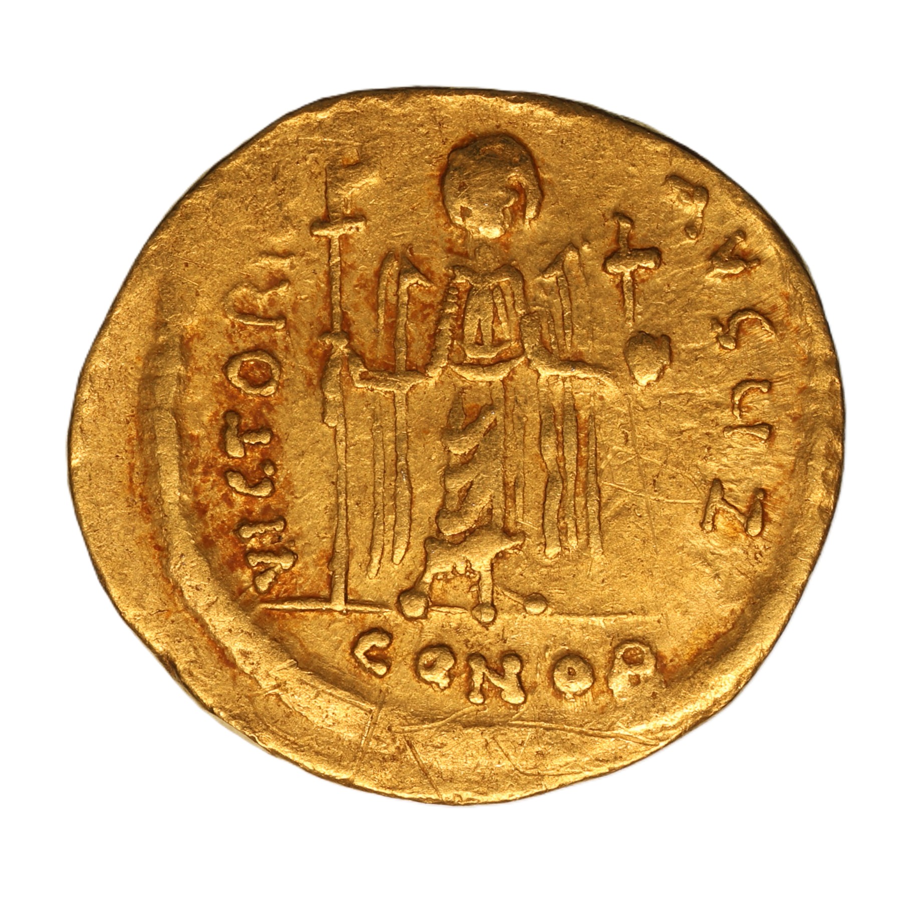 Byzantine Phocas AD 602-610 Gold Solidus Constantinople - Image 2