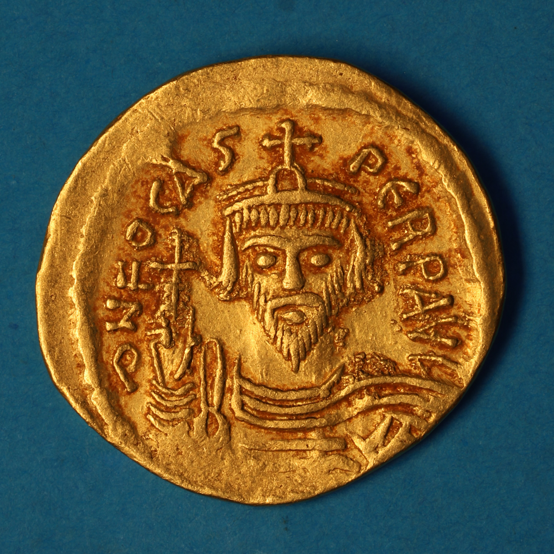 Byzantine Phocas AD 602-610 Gold Solidus Constantinople - Image 3