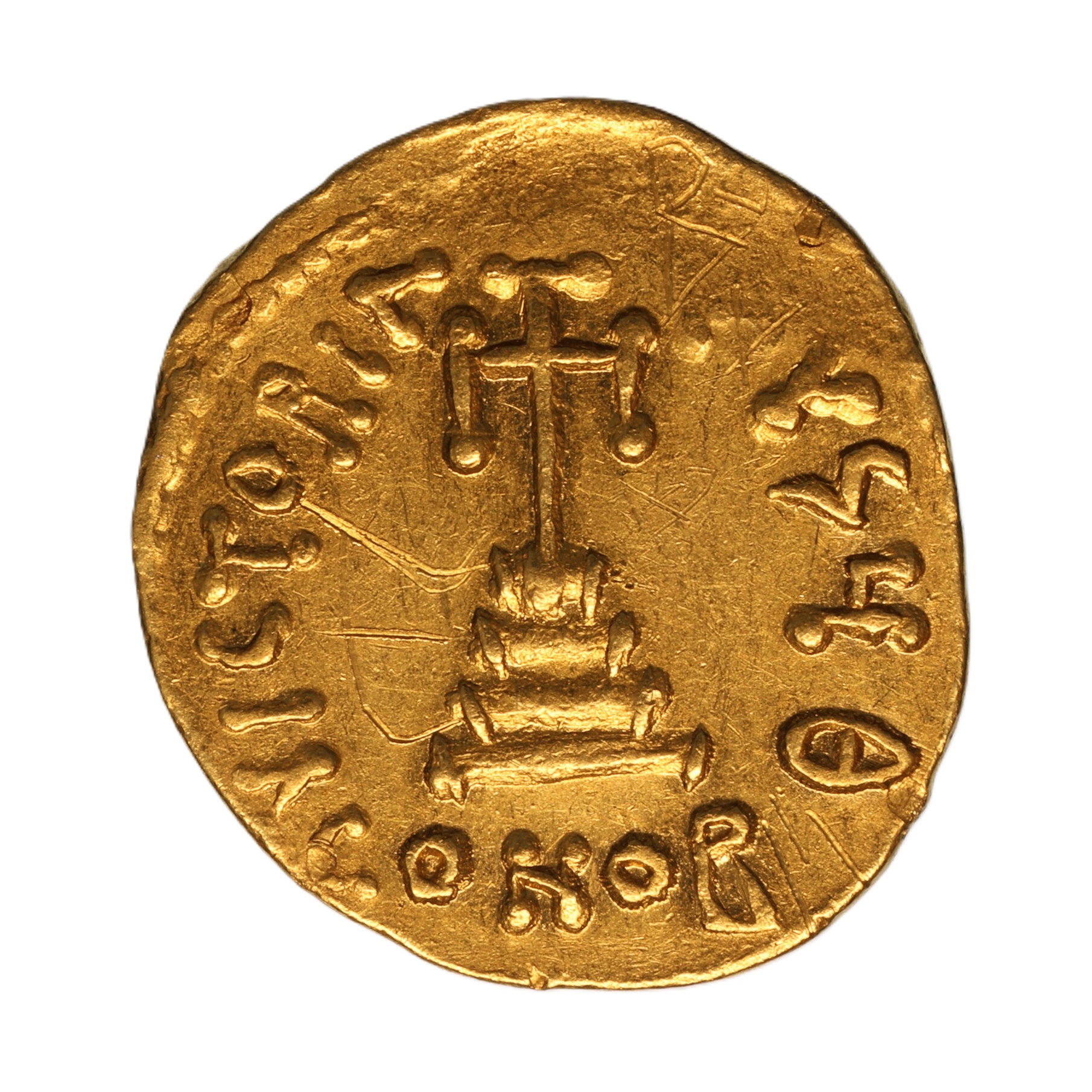 Byzantine Constans, Constantine IV AD 641-668 Gold Solidus Constantinople - Image 2