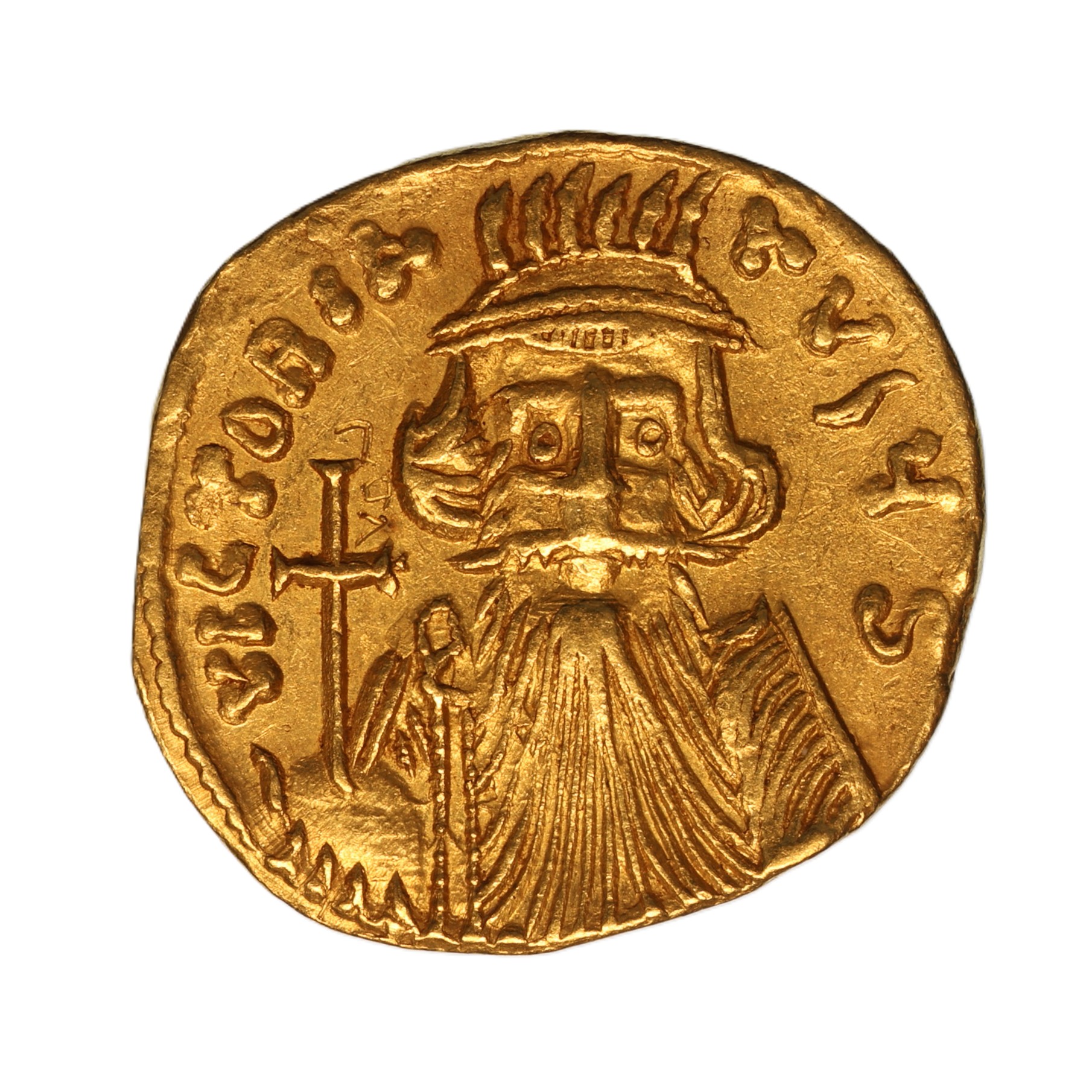 Byzantine Constans AD 641-668 Gold Solidus Constantinople