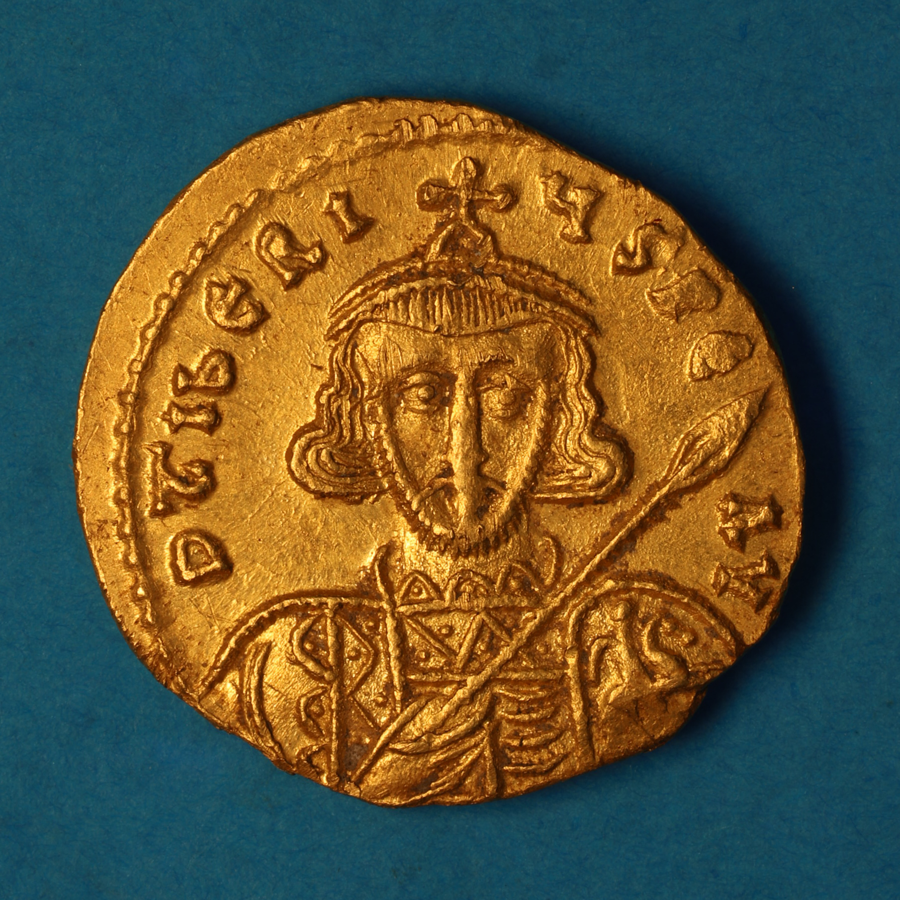 Byzantine Tiberius III AD 698-705 Gold Solidus Constantinople - Image 3