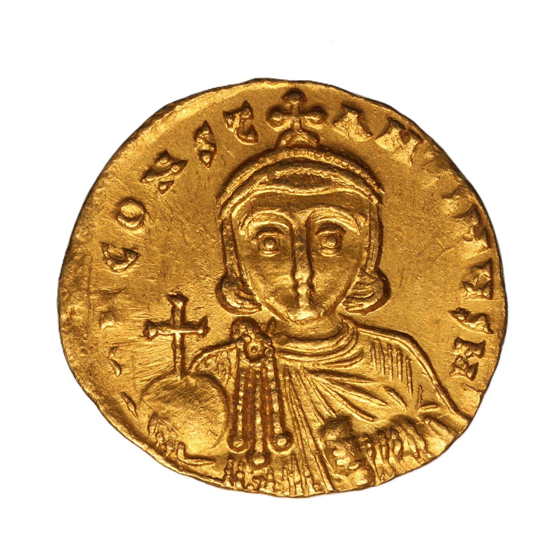 Byzantine Leo III & Constantine V AD 717-741 Gold Solidus Constantinople - Image 2
