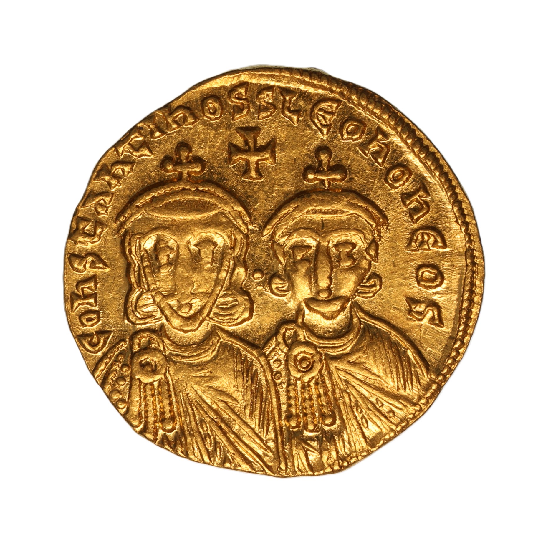 Byzantine Constantine V, Leo III & IV AD 741-775 Gold Solidus Constantinople