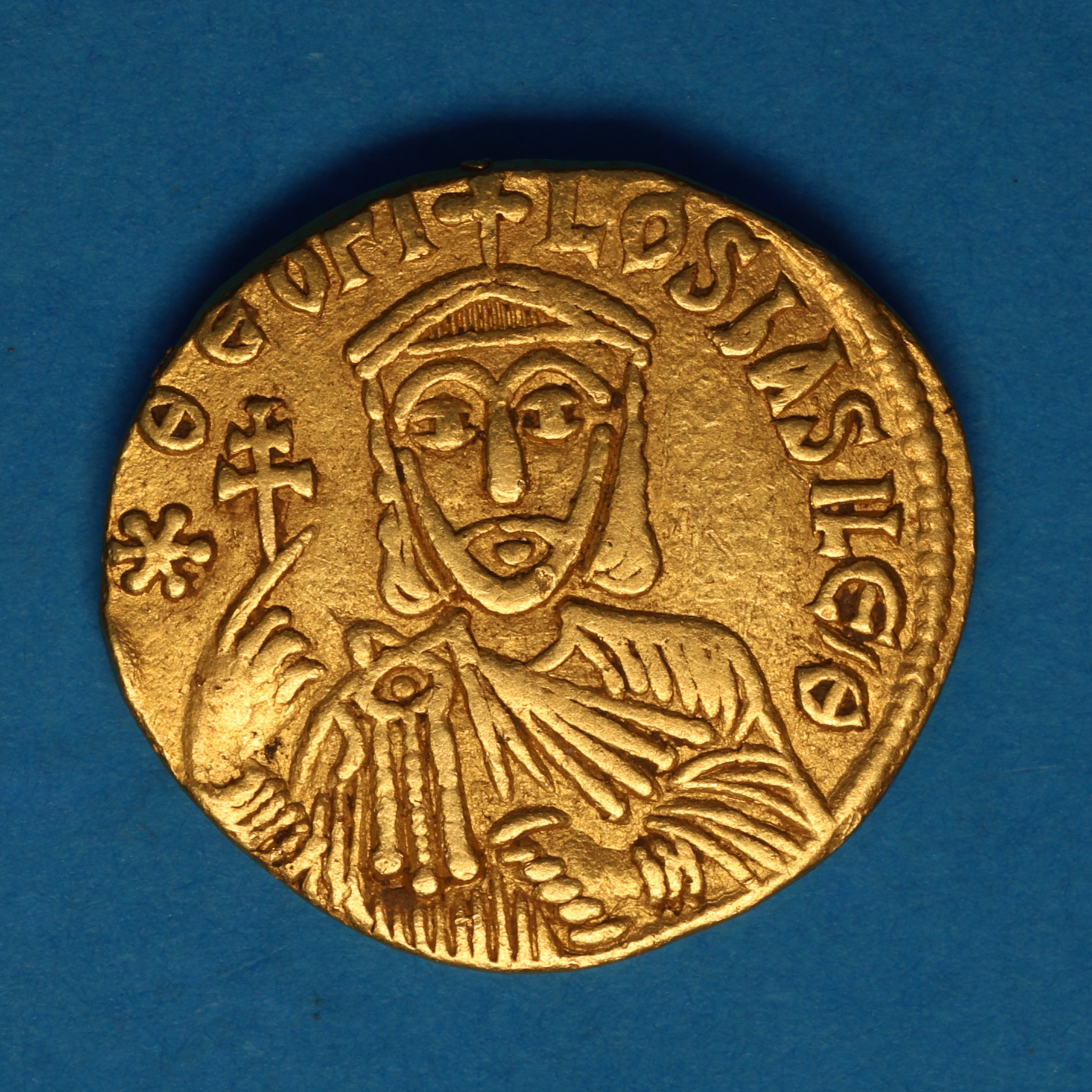 Byzantine Theophilus, Constantine & Michael II AD 829-842 Gold Solidus Constantinople - Image 3