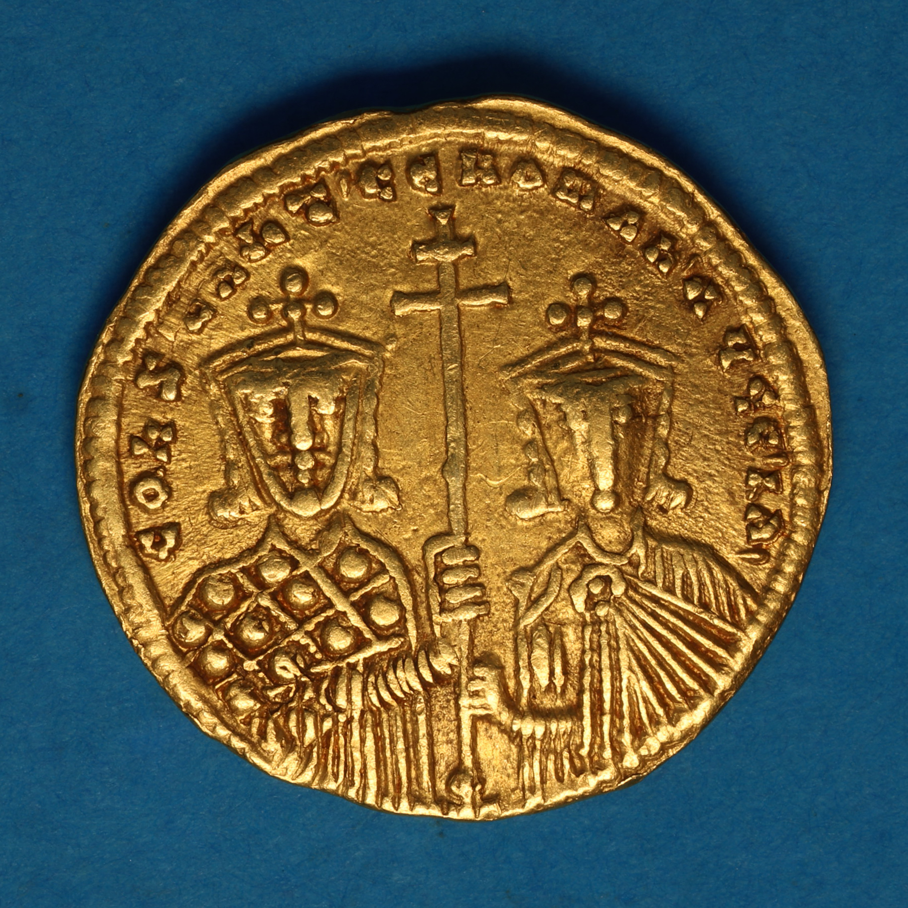 Byzantine Constantine VII & Romanus II AD 913-959 Gold Solidus Constantinople - Image 4