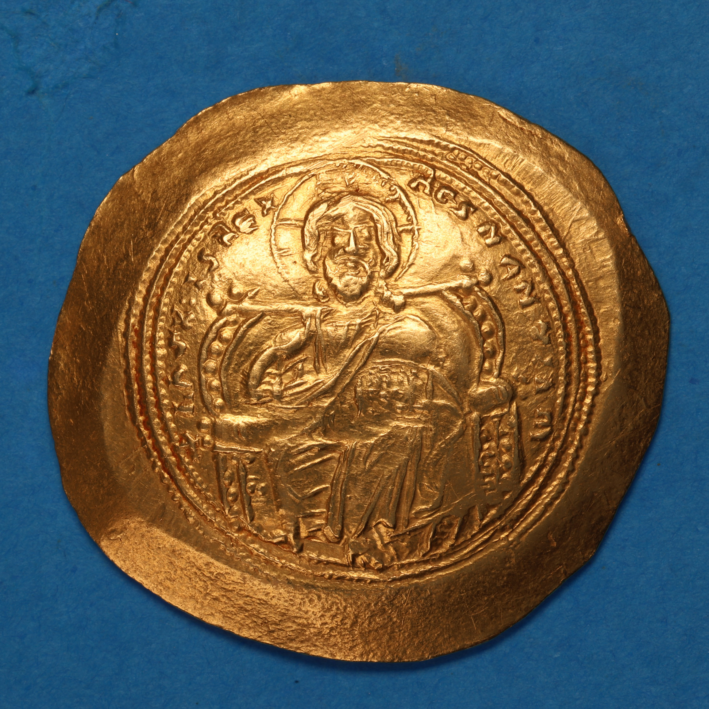 Byzantine Constantine IX AD 1042-1055 Gold Histamenon Constantinople - Image 3