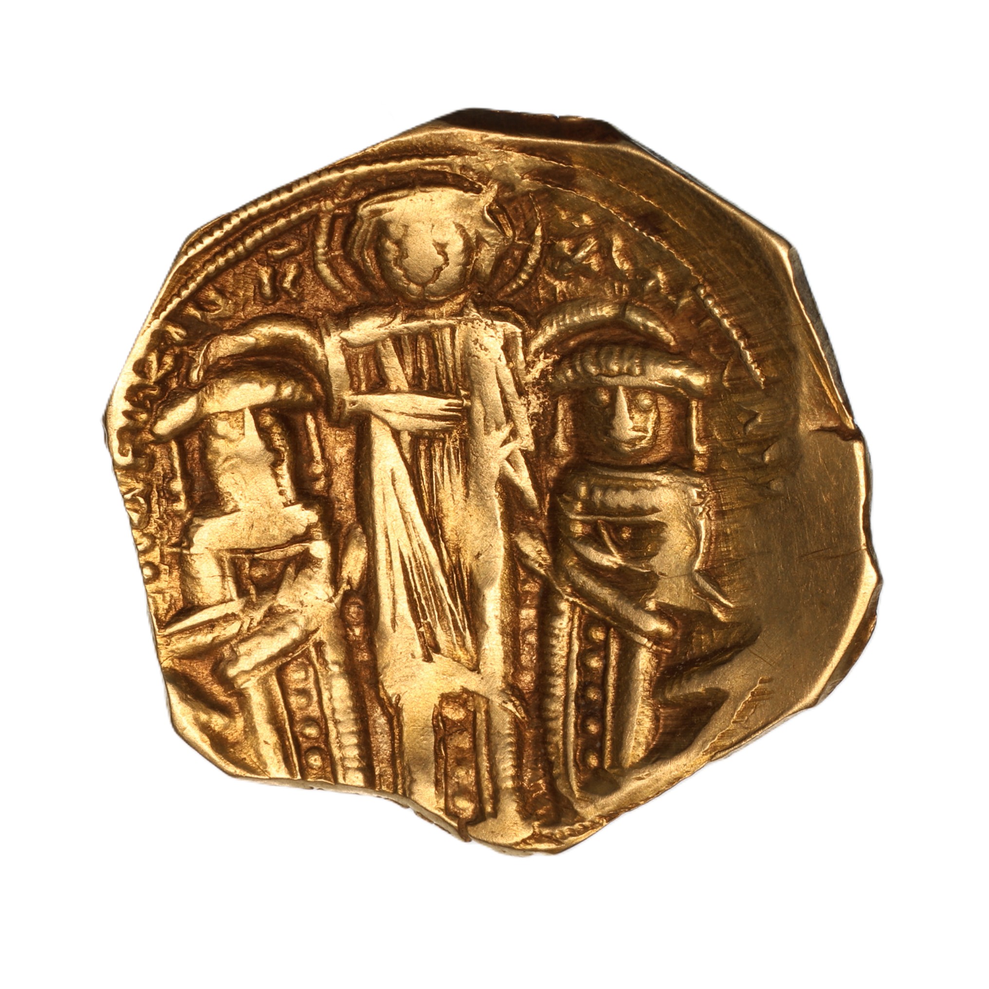Byzantine Andronicus II & Michael IX AD 1295-1320 Gold Hyperpyron Constantinople - Image 2