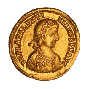Valentinian III AD 425-455 Gold Solidus Ravenna