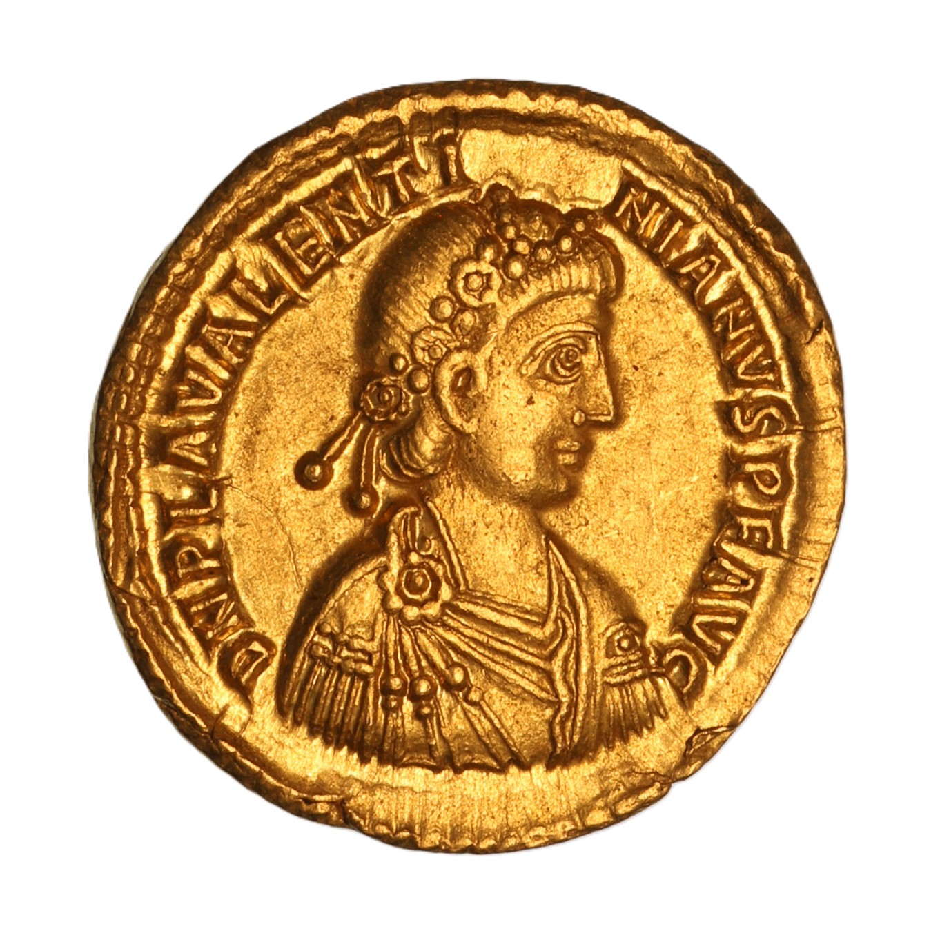 Valentinian III AD 425-455 Gold Solidus Ravenna