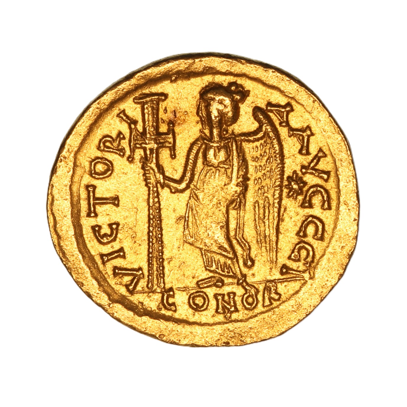 Zeno AD 476-491 Gold Solidus Constantinople - Image 2