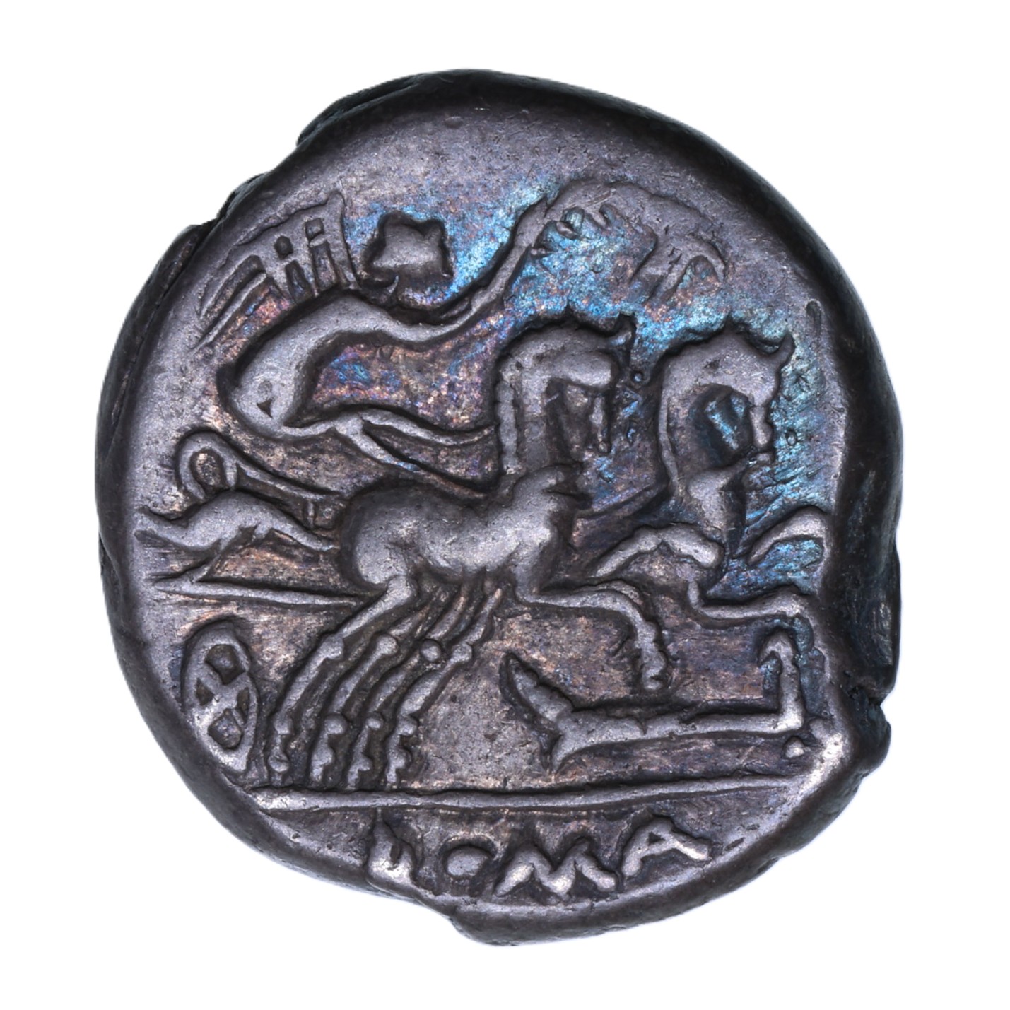Roman Republic M. Cipius M. f. 115-114 BC Silver Denarius - Image 2