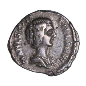 Manlia Scantilla Wife of Didius Julianus AD 193 Silver Denarius Rome *Rare*
