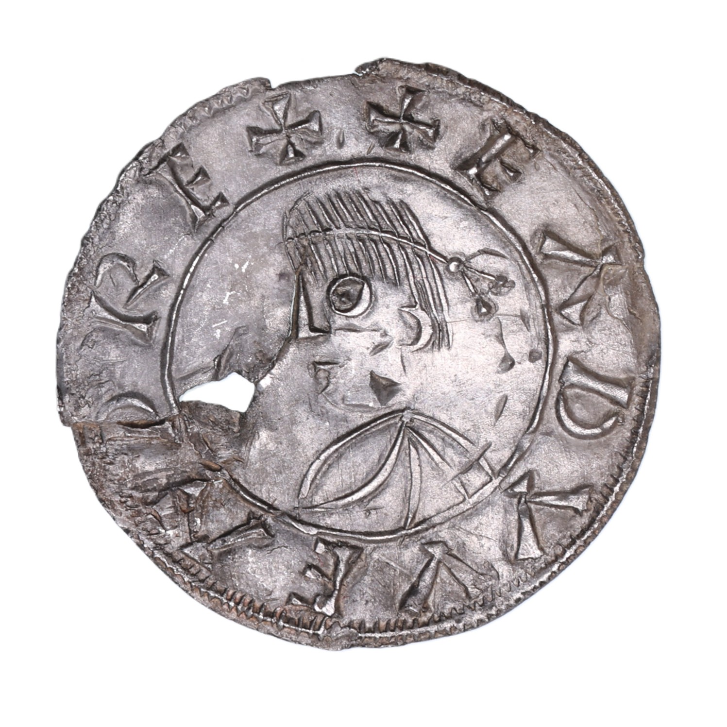 Kings of Wessex Edward the Elder AD 899-924 Silver Penny East Anglian Style Portrait *Rare* ex Quidenham Hoard