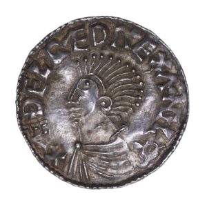 Aethelred II AD 978-1016 Silver Penny Long Cross Type Lincoln