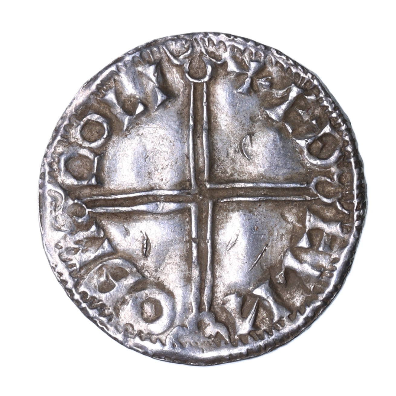 Aethelred II AD 978-1016 Silver Penny Long Cross Type Lincoln - Image 2