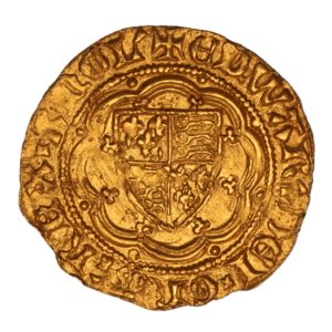 Edward III AD 1327-1377 Gold Quarter Noble Transitional period