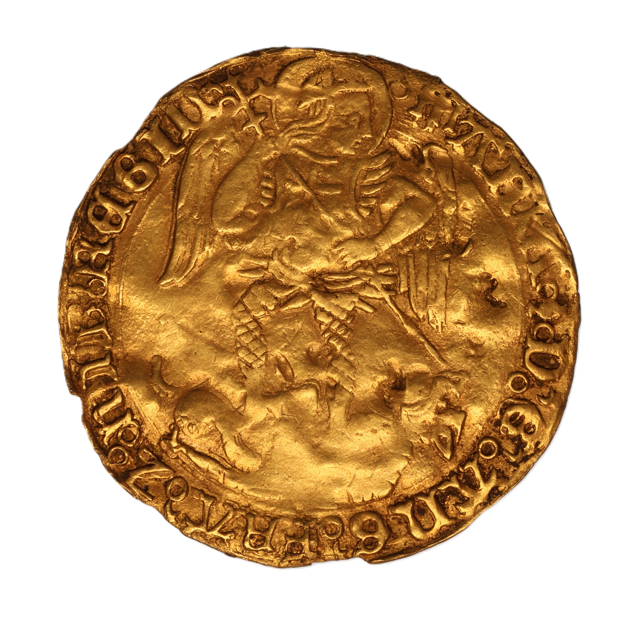 Mary AD 1553-1554 Gold Angel Class I