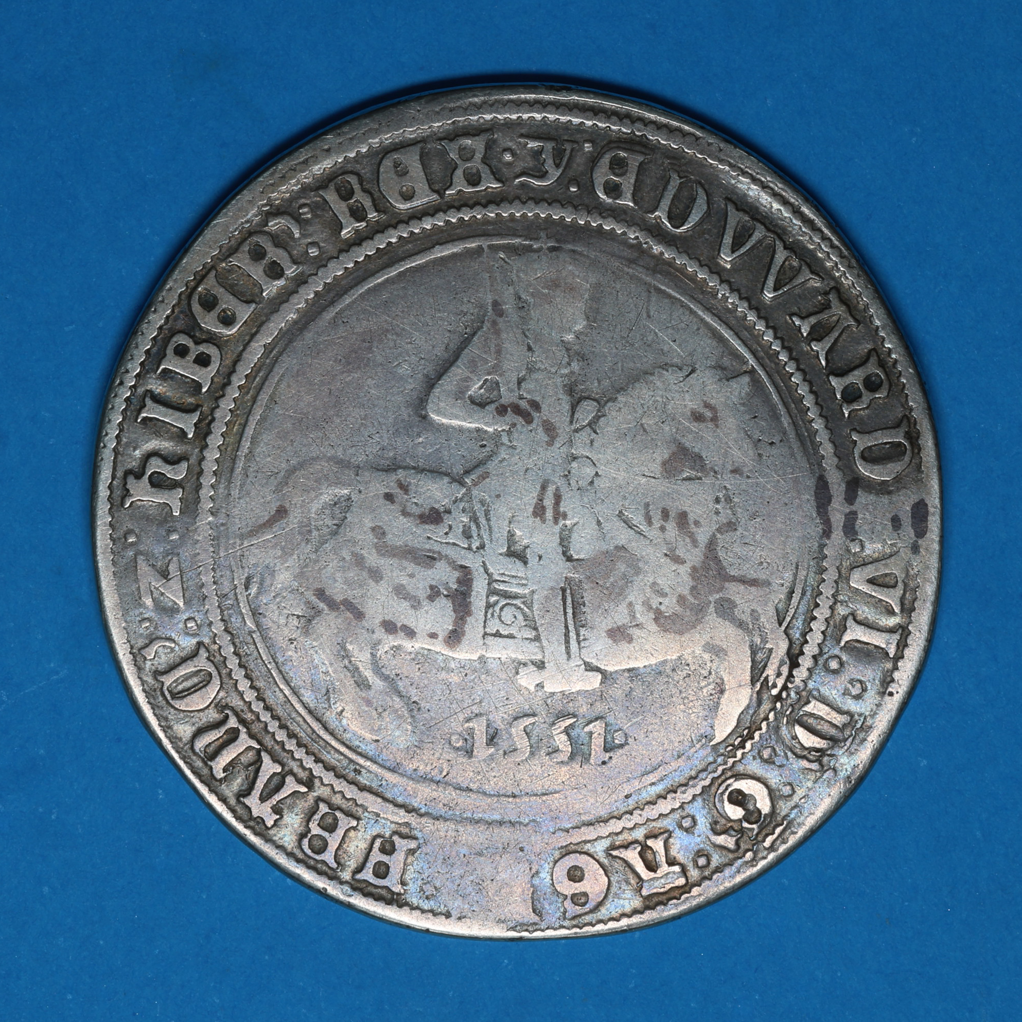 Edward VI AD 1547-1553 Silver Crown Fine Silver issue AD 1551 - Image 3